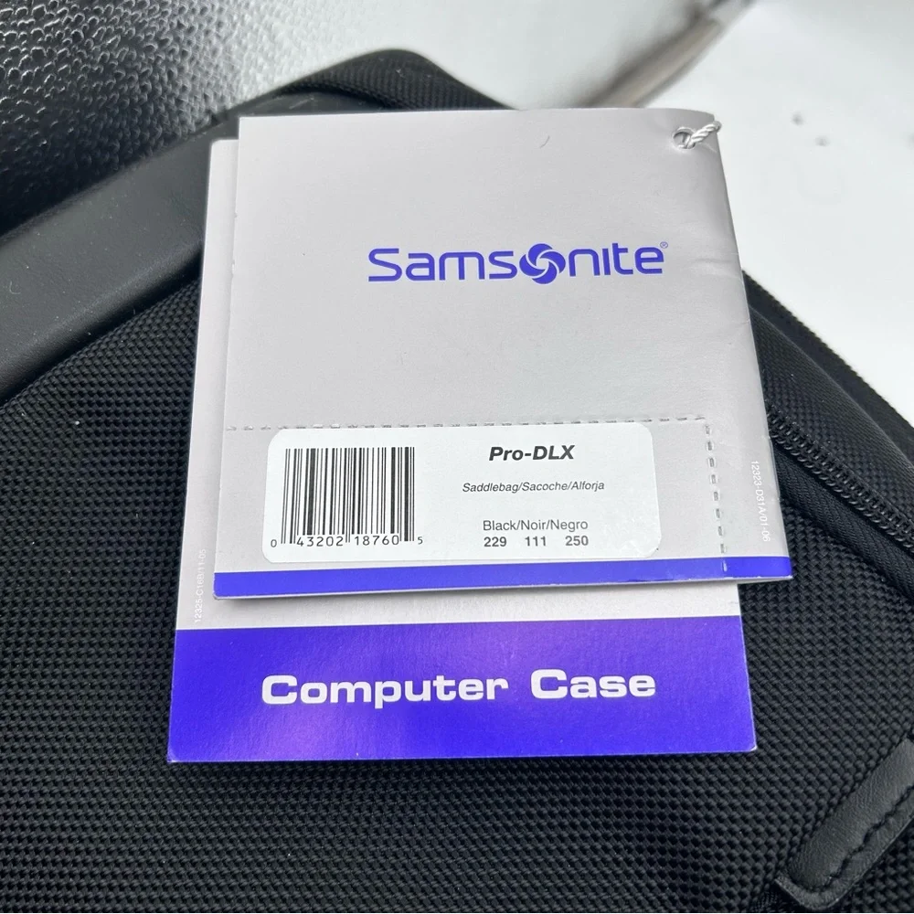 Black Samsonite Travel Briefcase Bag - Professional Laptop Carryall